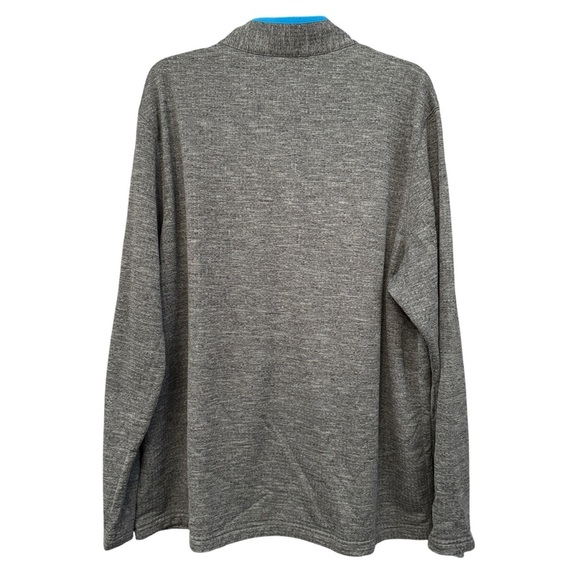 Majestic 2XL Carolina Panthers ThermaBase Gray NFL 1/4 Zip Pullover - Picture 2 of 4